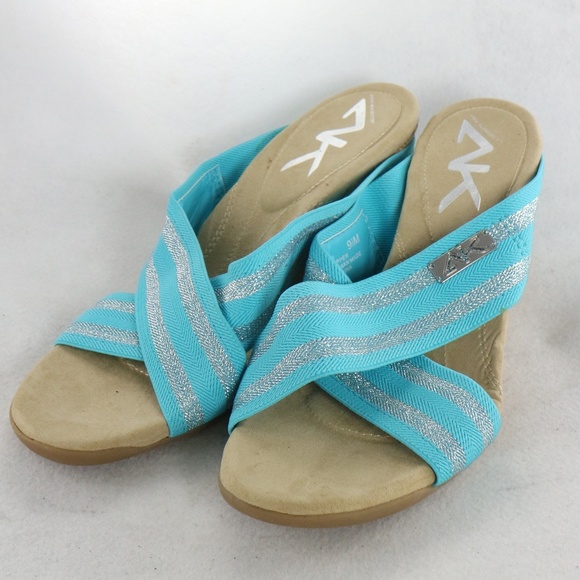 Anne Klein Sport Lorri Wedge Slip On Sandals Sz 9.5 US Women - Picture 2 of 7